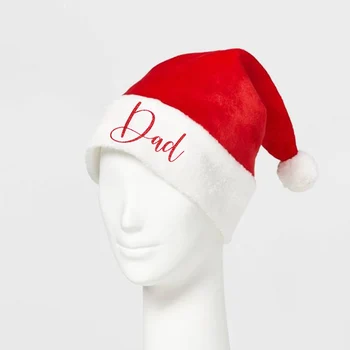 Asmeninį Santa Hat Aukštos Kokybės Kalėdų Dovanos Kalėdų Skrybėlę Šalis Dekoro Užsakymą Pavadinimas Kalėdų Vaikų, Suaugusiųjų Žiemos Skrybėlės