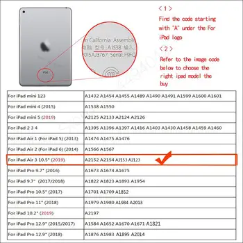 IPad 3 Oro 2019 atveju Funda Slim Magnetinio Flip Folding Stovėti Silikono Minkštas atgal Smart Cover iPad Air3 10.5 colio atvejais