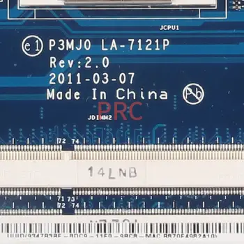 P3MJ0 LA-7121P ACER Aspire 3830 3830G HM65 Nešiojamojo kompiuterio motininė plokštė MBRFQ02002 HM65 N12P-GS-A1 DDR3 Laptopo Mainboard