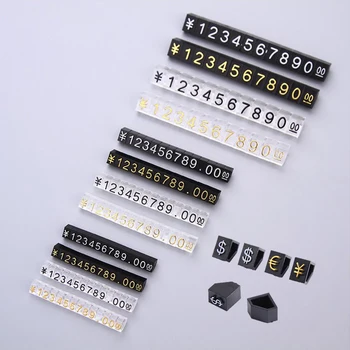 Plastikiniai Jewelrys Minitype Numerių Kaina Pažymėtas Posted Dalelių Juosta, Stovi Surinkti Derinys Laisvai Valiutos Simbolis 30sets