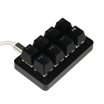 Nauji Makro funkcija Spartųjį Mechaninė Klaviatūra RGB Apšvietimas 8 klavišą Savarankiškai nustatyti Defination Užsakymą Keycap su programine įranga