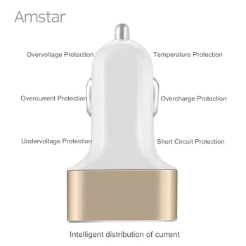 Amstar USB-C Automobilinis Įkroviklis Greitai Įkrauti 3.0 C Tipo USB Automobilinis-Kroviklis 39W QC3.0 Automobilio, Mobiliojo Telefono Įkroviklį 