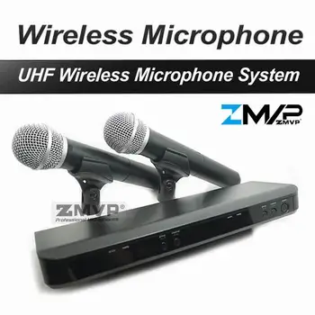 Profesinės BLX288 UHF Bevielio Mikrofono Sistema Su BLX SM58LC Dual Siųstuvas Nešiojamą Mic Live Vokalas Etape Karaoke
