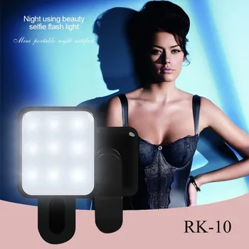 Karšto pardavimo RK10 Selfie Flash Šviesos diodų (Led Šviesos Universalus besišypsantį veidą 