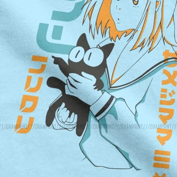 Naujovė FLCL Mamimi Ir Ta-kun T-Shirt Vyrams Medvilnės T Shirts Fooly Cooly Japonijos Anime Trumpas Rankovės Marškinėliai, Spauda Drabužiai
