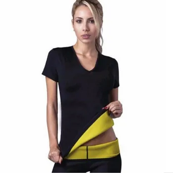 ( Kelnės +marškinėliai) Super shaper kontrolės kelnaitės šortai moterims korsetas ruožas neopreno marškinėliai prakaito liekninamasis kūno shaper