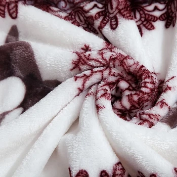 Karšto pardavimui, Namų Tekstilės Aukštos kokybės Miško gelsvai spausdinimo koralų vilnos antklodė mesti žiemos paklodės comfotable ir minkštas