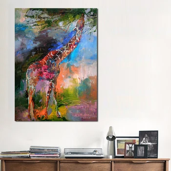 JQHYART Dailės Žirafa, Richard Wallich Naftos Tapyba ant Drobės gyvenimo Kambario, Miegamasis Apdaila sienų Plakatai ir Spausdina