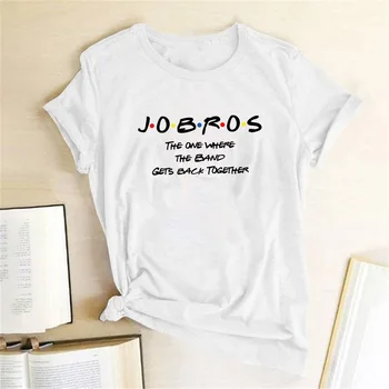 Geriausi Draugai Amžinai Marškinėlius Jobros Viena, Kai Grupė Paleidžiama Atgal Kartu Print T-shirt Draugų Tv Rodo Filmą Tee Marškinėliai Femme