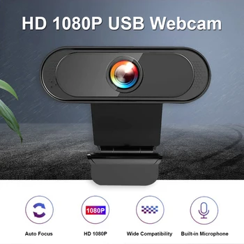 1080P Full HD 30fps Webcam USB 2.0 Web Kamera su Built-in Mic PC TV