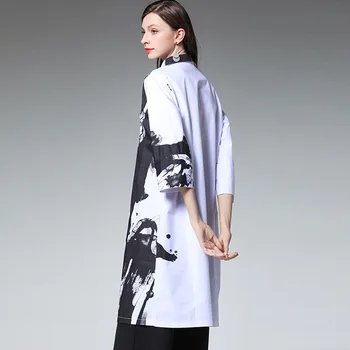 Max LuLu 2019 M. Rudens Mados Europos Stiliaus Drabužius Ponios Streetwear Moterų Atsitiktinis Ilgai Marškinėliai Derliaus Spausdinti Viršūnes Ir Palaidinės
