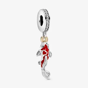 Tinka Pandora Apyrankės, Originalios Pakabukai 925 Sterlingas Sidabro Laimę Karpis Žuvies Tabaluoti Žavesio Karoliukai Fine Jewelry bijoux