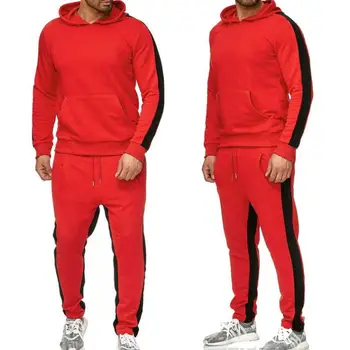 2020 Naujas Prekės ženklas Tracksuit vyrų šilumos apatiniai Vyrų Sportinės aprangos Komplektai Vilnos Storas hoodie+Kelnės Sporto Kostiumas Malechandal hombre