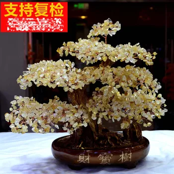 GERA dovana didelis Parduotuvė Įmonės suderinti turto likimo, sėkmės Kristalų Pachira pinigų medį NAMO KAMBARYJE FENG SHUI Dekoratyvinis ornamentas