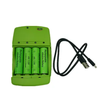 LED Indikatorius USB Smart Baterijos Įkroviklio LR03 AAA LR6 AA Šarminės 1,5 V Įkraunamas Baterijas Žaislų Protingas Įkroviklis