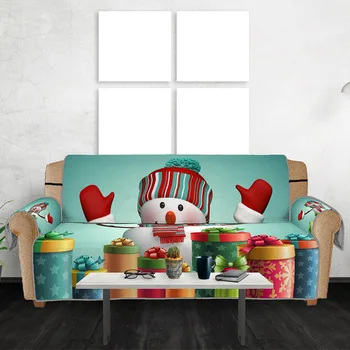 Naujas 3D Kalėdų Sofa Dangtelį Nustatyti Cubiertas Para Sofos, Sofos Padengti Sofa Raštas Namų Dekoro Priedai