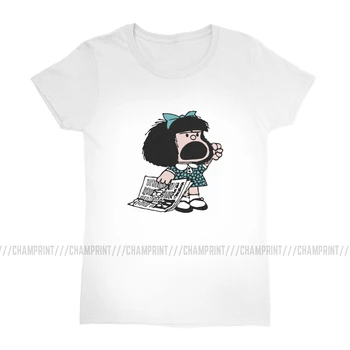 Mafalda Protestuoja Marškinėliai Moterims Estetinės T-marškinėliai trumpomis Rankovėmis O Kaklo Tee Marškinėliai Topai 90s Drabužius Moterų Didelis Dydis