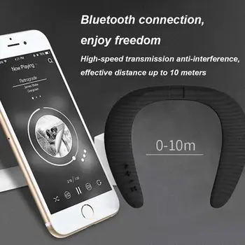 Portable Bluetooth Speaker 5D Stereo Belaidžių Muzikos Grotuvas Nešiojami Neckband žemų dažnių garsiakalbis įmontuotą 1200mAh Mikrofonas Skambinimo Funkcija