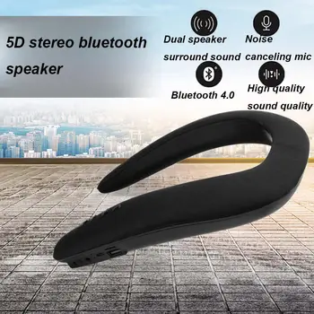 Portable Bluetooth Speaker 5D Stereo Belaidžių Muzikos Grotuvas Nešiojami Neckband žemų dažnių garsiakalbis įmontuotą 1200mAh Mikrofonas Skambinimo Funkcija