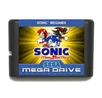 Sonic Megamix 16 bitų MD Žaidimo Kortelės Su Mažmeninės Langelyje Sega Megadrive/Genesis