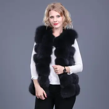 2020 m. naujas nekilnojamojo fox fur moterų liemenė odos mados prabangus storas šilta striukė striukė vientisos spalvos kailio liemenė moterų kailis