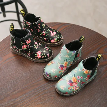 2019 m. rudens ir žiemos nauja vaikų spausdinti mados batai butas neslidus vidurio ir dideli vaikai laukinių plius aksomo mergina trumpi batai