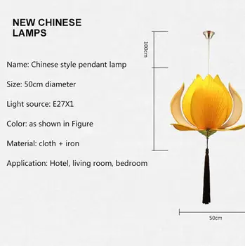 Naujas Kinijos Audinio Zen Sietynas Liustra Klasikinio Lotus Lempos Šventykla Salė Kambarį Restoranas Apšvietimas