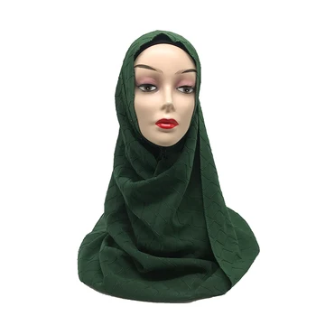 1PC Karšto pardavimas Kieto paprasto shalws Musulmonišką hidžabą Ponios raukšlėta apsiaustas Šifono Moterų mados šalikai, Ilgai galvos duslintuvo Islamo šalikas