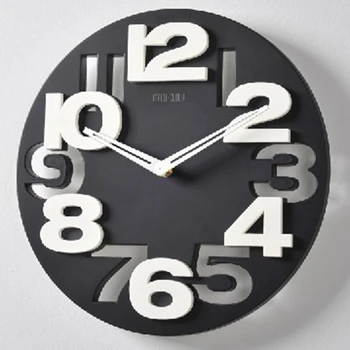 Didelių 3D Sieninis Laikrodis Skaitmeninis Dekoratyvinis Modernaus Dizaino Sieninis Laikrodis Juoda Balta Didelis Silent Sieniniai Laikrodžiai Namų Dekoro Naujovė Tuščiaviduriai