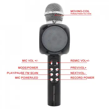 1816 Mobiliojo ryšio Telefonas, Bevielis Karaoke Mikrofonas Įvairiaspalvis Bluetooth Mikrofonas Muzikos Instrumentas / Kompiuteris / Konferencija