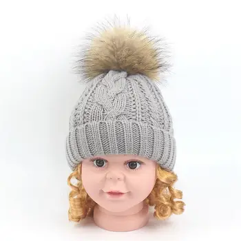 Naujagimiai, fotografijos reikmenys 2018 naujas mados Baby Hats baby girl foto rekvizitai visų natūralių kailių megzti kūdikių žieminė kepurė