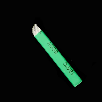 Žalia 0.18 mm LAMINA 12 FLEX CHANFRADA Adata Antakių Tatuiruotė Microblading Geležtės permanentinis Makiažas Vadovas Pen