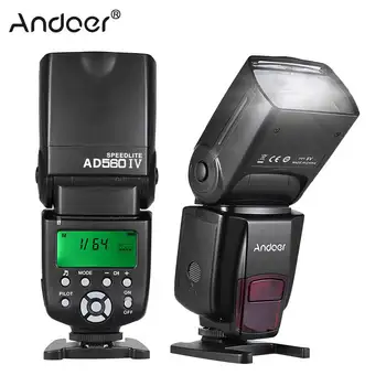 Andoer AD560 IV 2.4 G Bevielio On-camera Papildoma Blykstė Canon Speedlite 