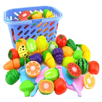 Apsimesti Žaisti Žaislai, Plastikinių Maisto Produktų Pjaustymas, Vaisių, Daržovių Apsimesti Žaisti Vaikai, Virtuvė Žaislai Montessori Mokymo Švietimo Žaislai