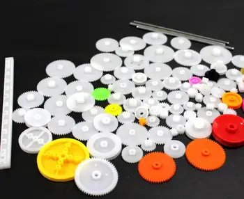 106pcs Plastikinių Įrankių Variklio ir Pavarų Žaislas Roboto Modelį 