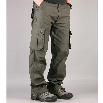 Vyriški Krovinių Kelnės Atsitiktinis Mens Ziajać Multi Pocket Karinės Bendras Plius dydis 44 Vyrai Lauke Ilgos Kelnės karinių bėgių kelnės