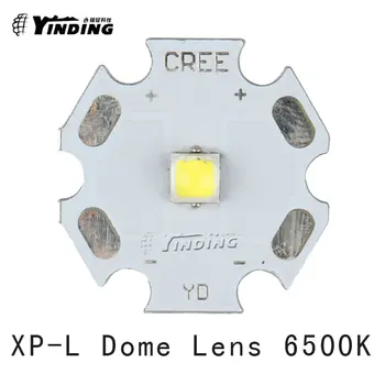 5vnt Cree XLamp XP-L XPL V5 U6 V6 Dome Objektyvas 6500K Šalta Balta 10W LED Spinduolis Chip Blub Lempos Šviesos su 20MM PCB Heatsink