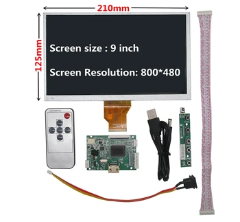 9 colių Aviečių Pi Bananų/Oranžinė Pi mini kompiuterio LCD Ekrano Monitorius su Nuotolinio HDMI Vairuotojo Kontrolės Valdyba