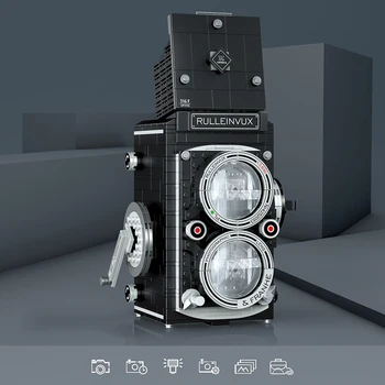 622Pcs Retro SLR Fotoaparato Modelis Skaitmeninis Fotoaparatas Statybos Blokus 