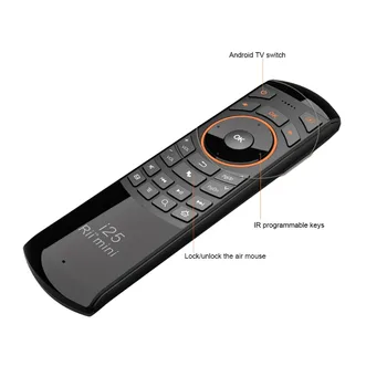 MINIX Rii mini i25 rusų kalba Klaviatūra, Nuotolinio USB Belaidžio Oro Pelės MINIX NEO U9-H Android TV BoX