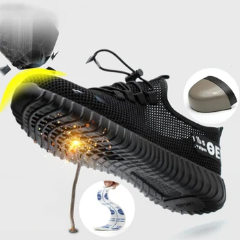 Nauja Saugos Batai 2020 Vyrų Plieno Toe Anti-smashing Statybos Darbai Sneaker Lauko orui mados Batus