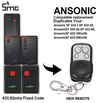 1pcs Ansonic SF 1Mini/M 2Mini/M Ansonic SF 433-1 SF 433-2E pakeitimo vartų duris nuotolinio valdymo pulteliu fiksuotojo kodas 433.92 mhz