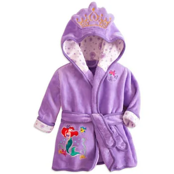 Disney Mickey Minnie Žiemos Pižama Vaikams Šiltas Sleepwear Animacinių filmų Mielas Namų Drabužiai Naktį Suknelė Chalatas, Baby Berniukas ir Mergaitė