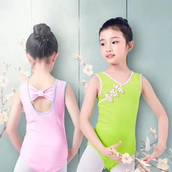 Klasikinio Baleto Šokių Leotard Mergaičių Vaikas Kinų Stiliaus Sagtis Šokių Praktikos Drabužiai Vaikams Paauglys Baleto, Gimnastikos Leotard