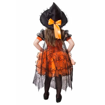 Helovinas Kūdikių Mergaičių Ragana Kostiumas Childs Suknelė voratinklyje Nėrinių Vaivorykštė Fancy Dress Kūdikių Apranga Vaikams Šalies Drabužių 0-5T