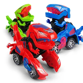 Naujas Dinozauras, Pertvarkyta Elektros Žaislas Automobilis General Universalus lWheeled Robotas Refitting Transporto priemonės Automobilį su LED Balso Vaikų Dovanų