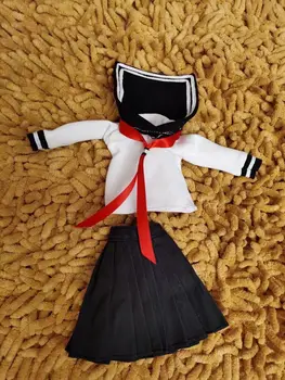 28cm Baby Doll Priedai 1/6 Bjd Drabužius Sąnarių Lėlės Uniformas Kolegija Stiliaus Uniformos Plisuotas Sijonas Kostiumas