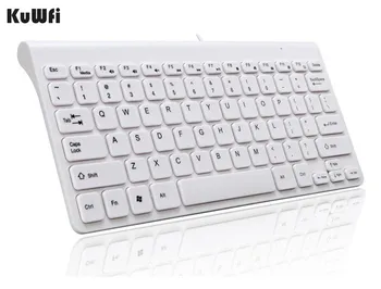 KuWFi Nauja Klaviatūra Ultra plonas Tylus mažo Dydžio, 78 Klavišai Mini Multimedia Keyboard USB Nešiojamas KOMPIUTERIS Macbook