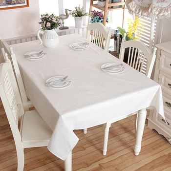 Modernaus lino medvilnės vientisos spalvos su nėrinių du balti nėriniai lentelė pokylių kavos staltiesė namų puošybai