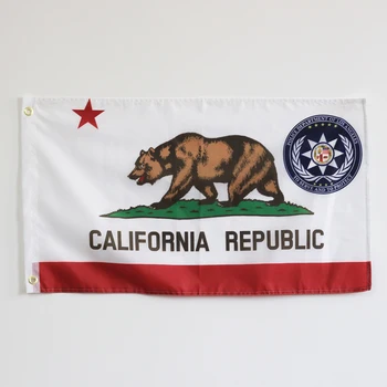 Kalifornijos valstijos Vėliava su Shield Los Andželo Policijos Departamento LAPD JAV 3x5ft 150x90cm užsakymą vėliava